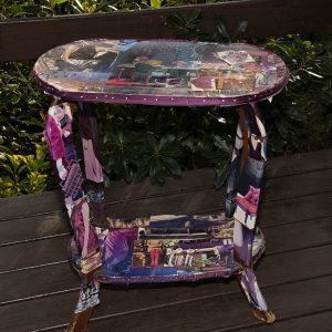 Mesita lila “decoupage” - Marta Soriano | EcoArt