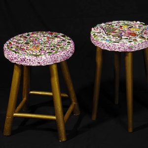 Caribe stools with recycled materials - Marta Soriano | EcoArt