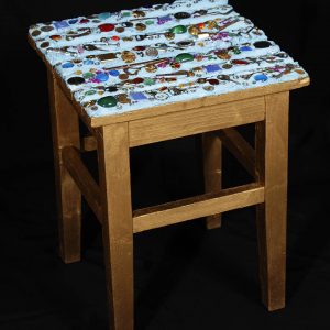 Fantasy blue stool - Marta Soriano | EcoArt